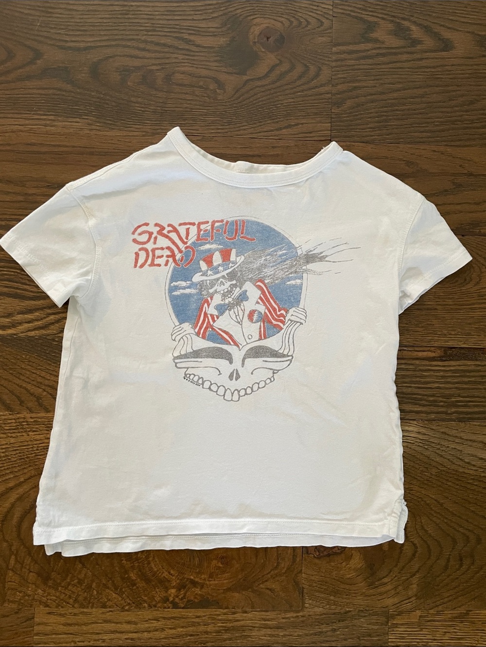 Junk Food Clothing Kids Tee white with Red & Blue Grateful Dead Graphic